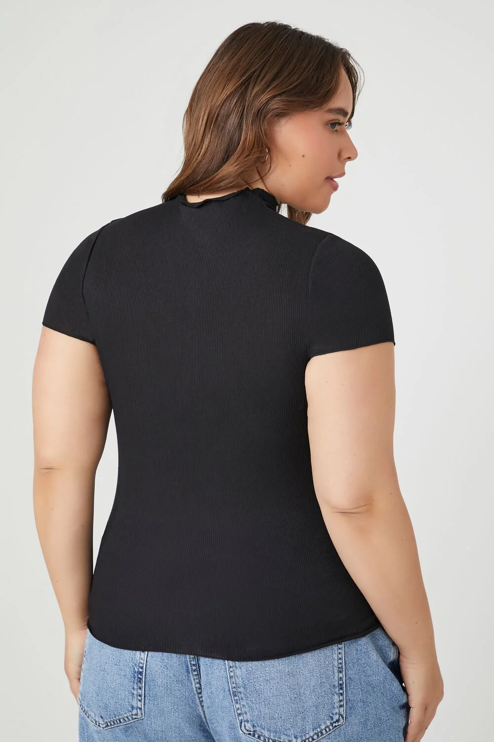Plus Size Seamed Mock Neck Top - Image 3