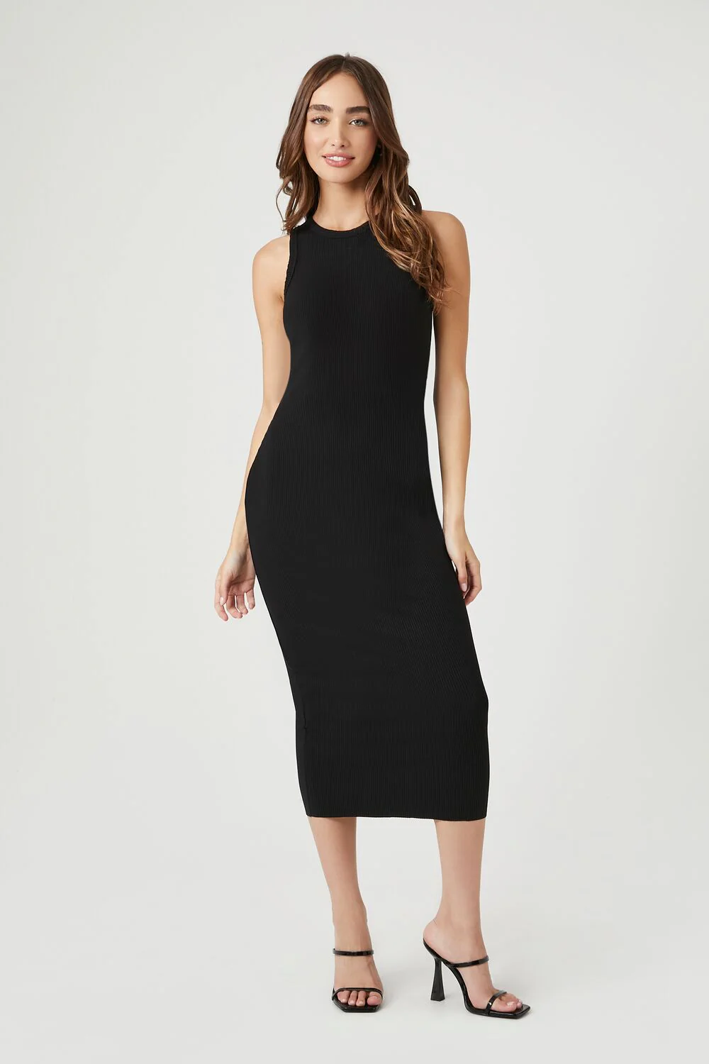 Ribbed Knit Midi Dress - Image 4