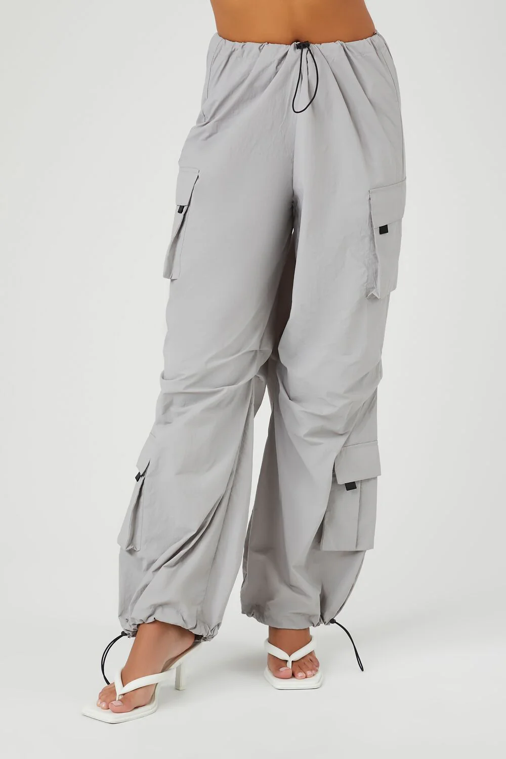 Toggle Drawstring Cargo Joggers - Image 2