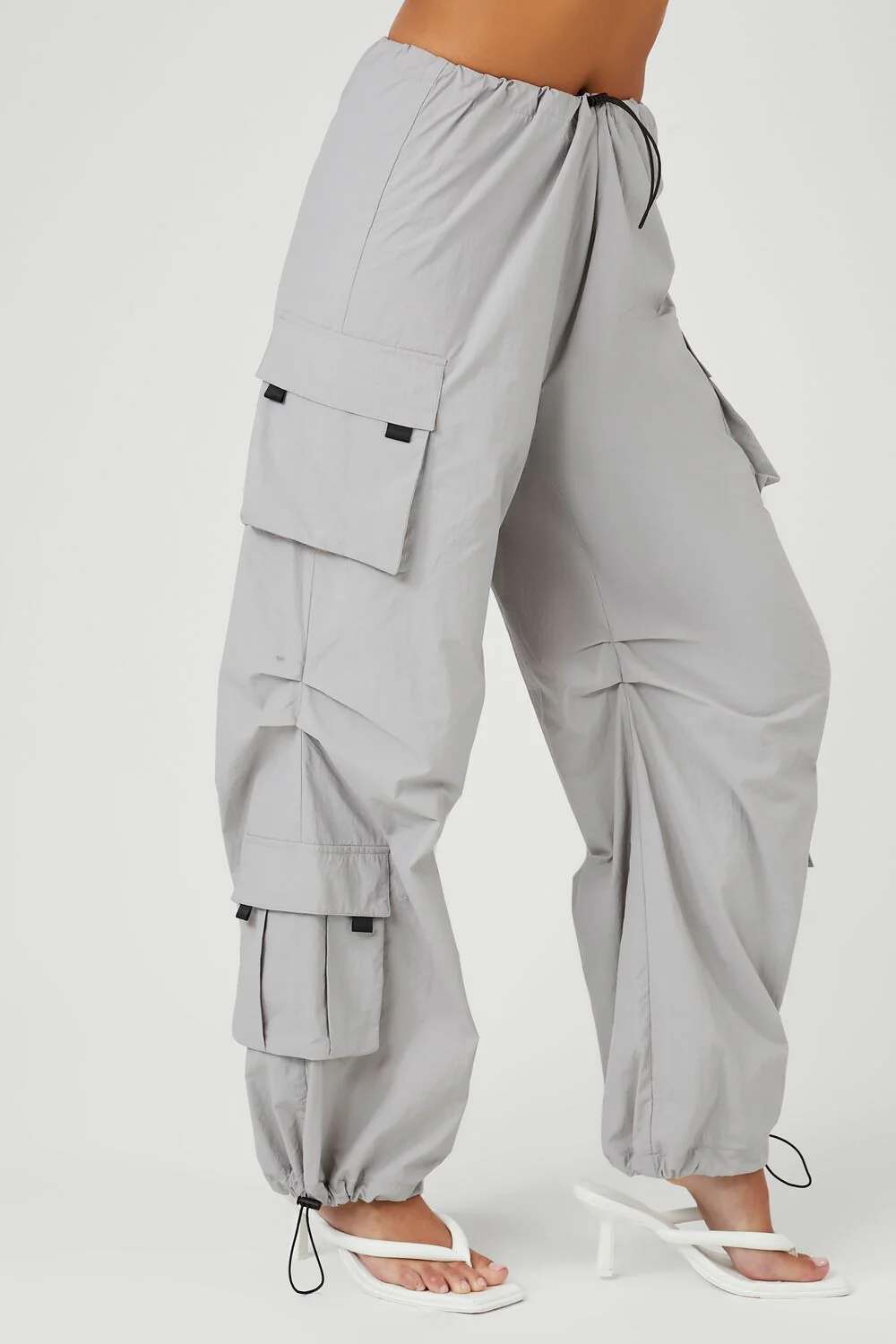 Toggle Drawstring Cargo Joggers - Image 3