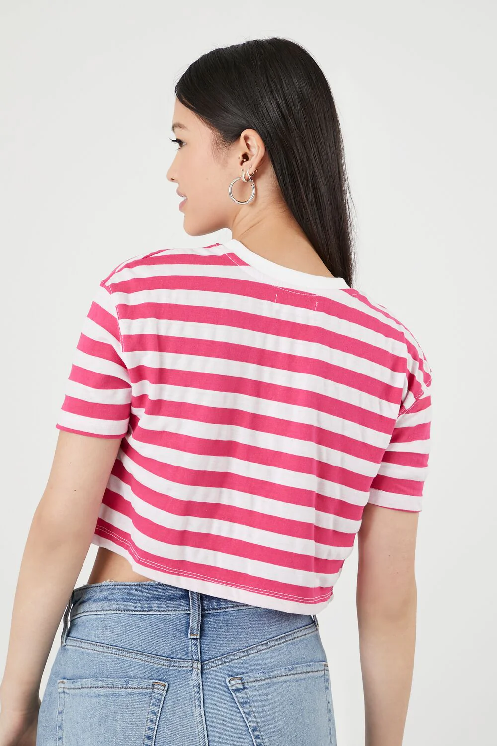 Striped Cropped Tee - Image 3