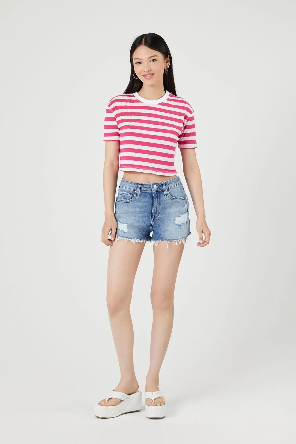 Striped Cropped Tee - Image 4