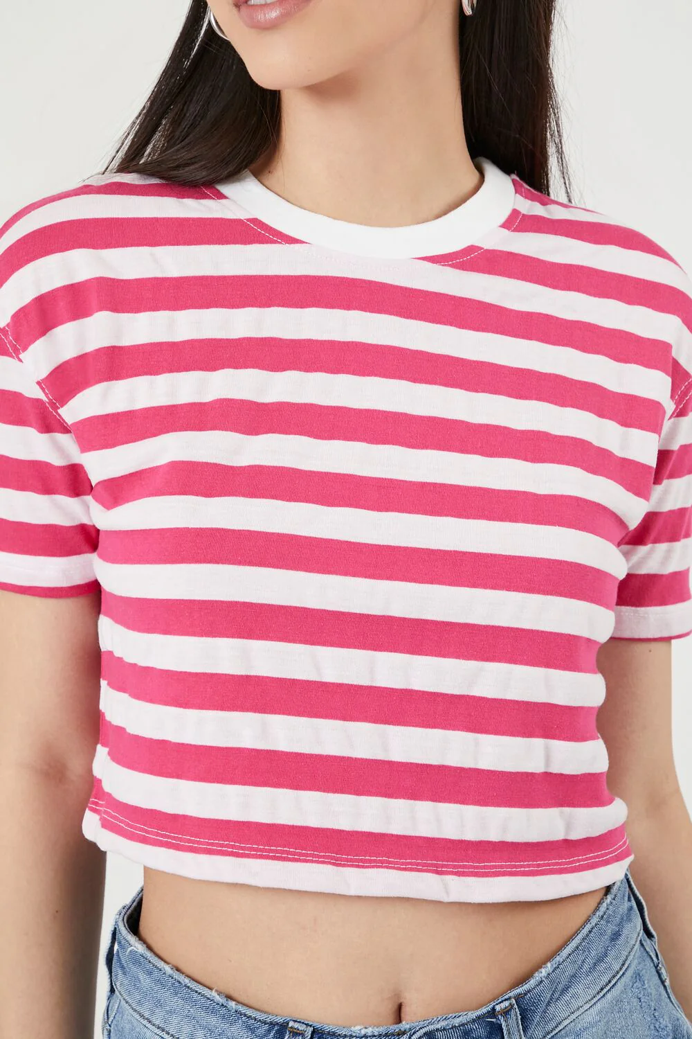 Striped Cropped Tee - Image 5