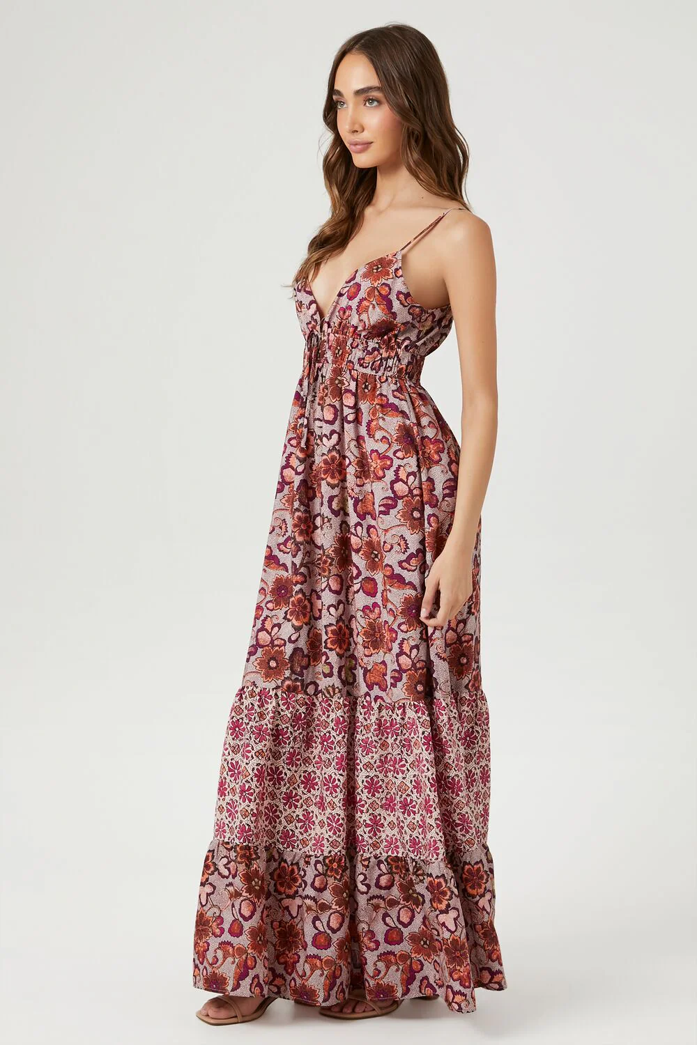 Tiered Reworked Floral Maxi Dress - Image 2