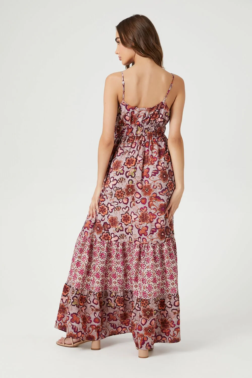 Tiered Reworked Floral Maxi Dress - Image 3