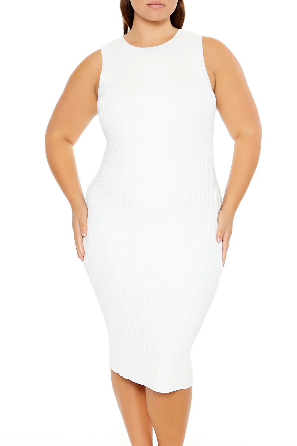 Plus Size Bodycon Midi Sweater Dress - Image 2