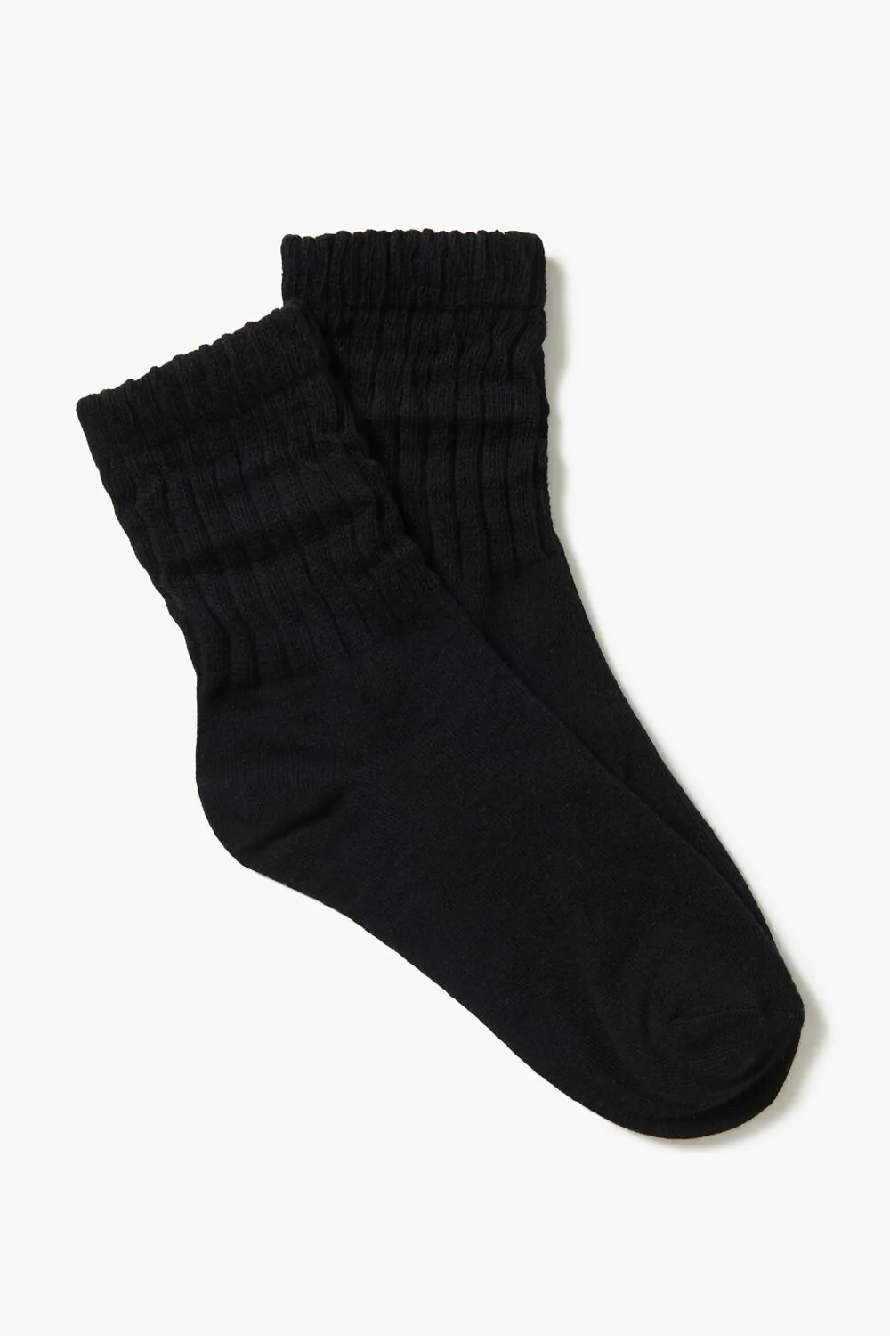 Crinkle Ribbed Knit Crew Socks - Image 2