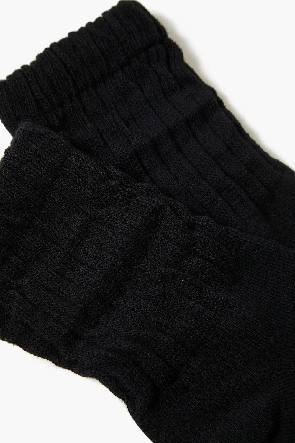 Crinkle Ribbed Knit Crew Socks - Image 3