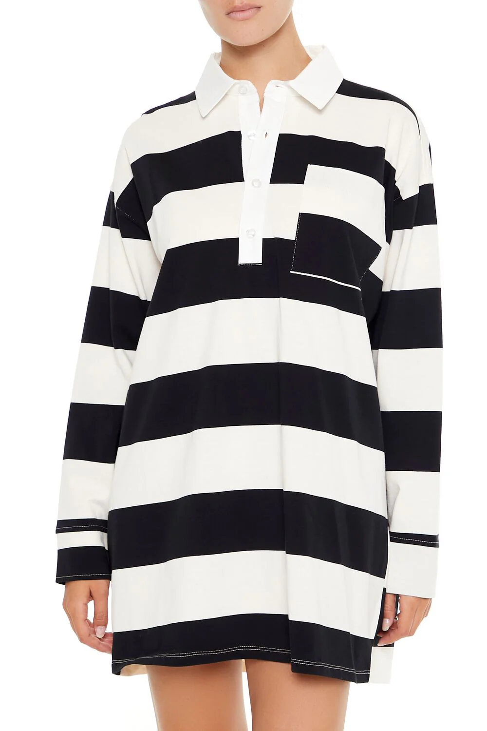 Striped Polo Shirt Dress - Image 2