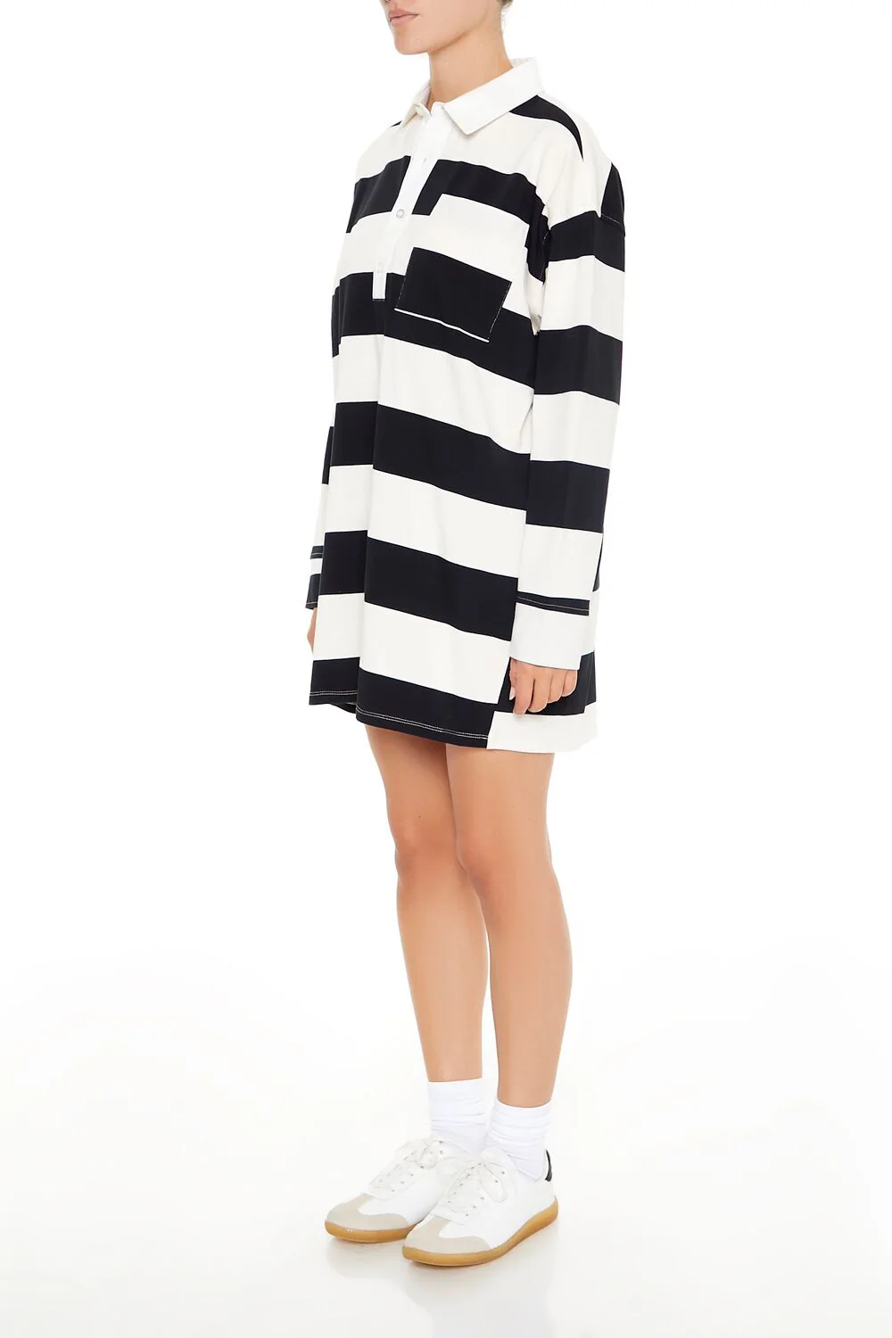Striped Polo Shirt Dress - Image 3