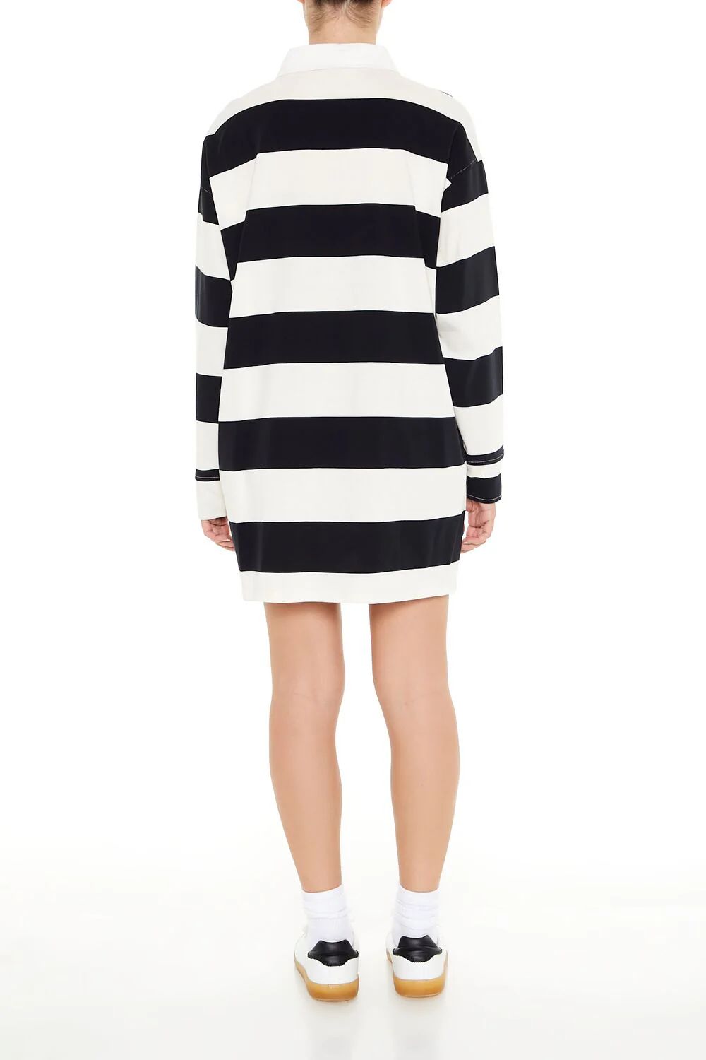 Striped Polo Shirt Dress - Image 5