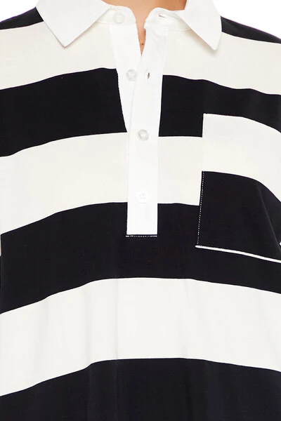 Striped Polo Shirt Dress - Image 6