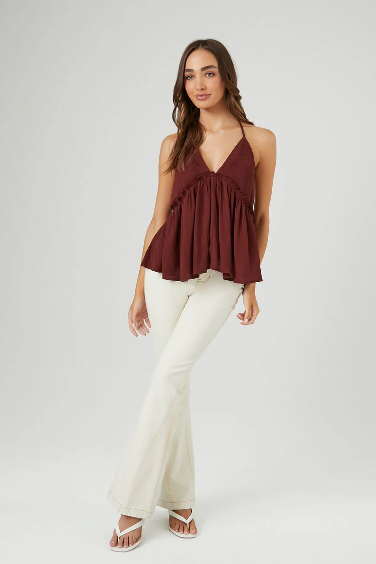 Gauze Flounce Halter Top - Image 4