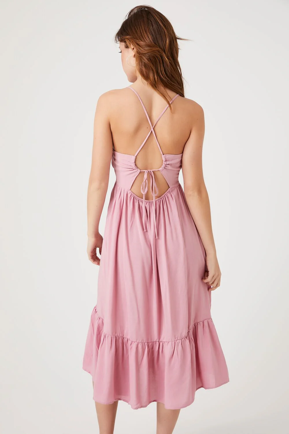 Flounce Crisscross Midi Dress - Image 3