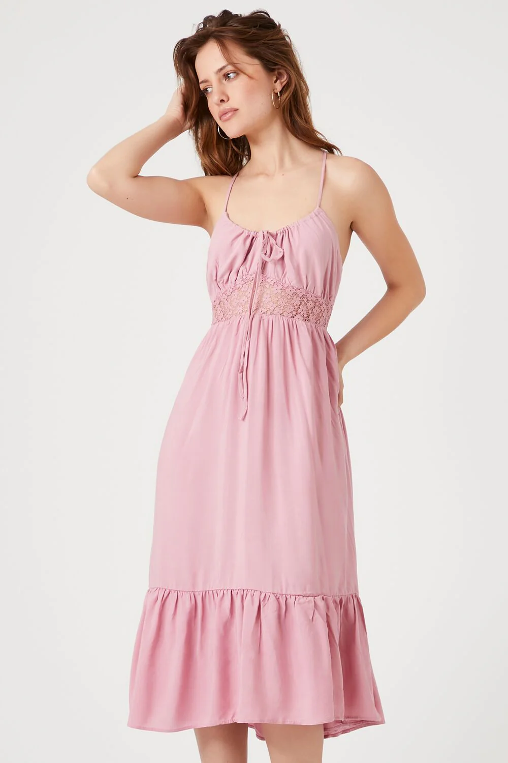 Flounce Crisscross Midi Dress - Image 4