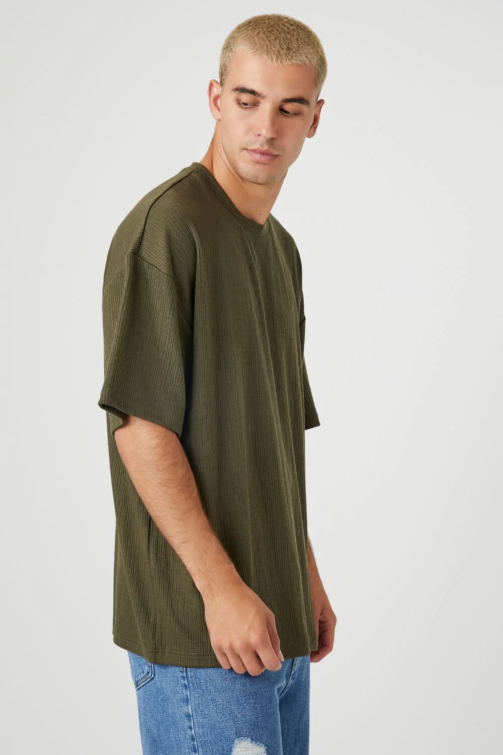 Textured Knit Crew Tee - Image 2