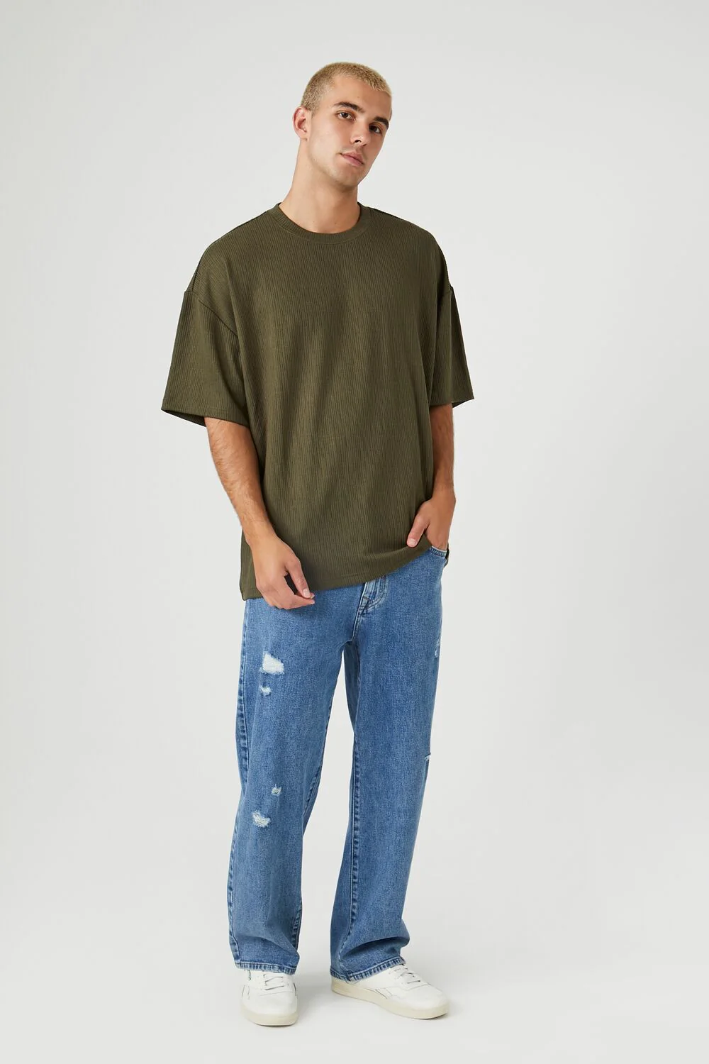 Textured Knit Crew Tee - Image 4