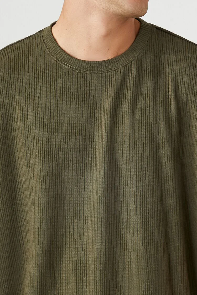 Textured Knit Crew Tee - Image 5