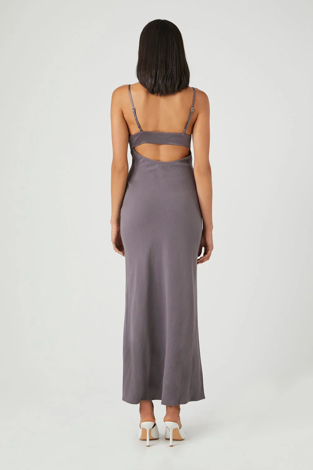 Satin Midi Slip Dress - Image 3