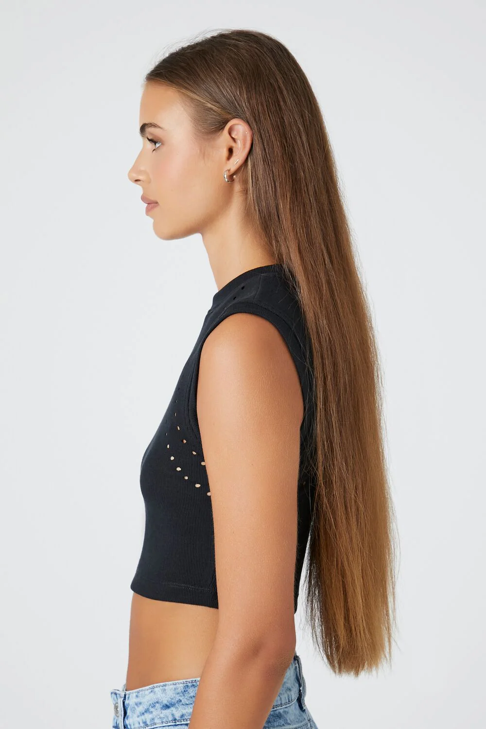 Ribbed Cutout Tank Top - Image 2