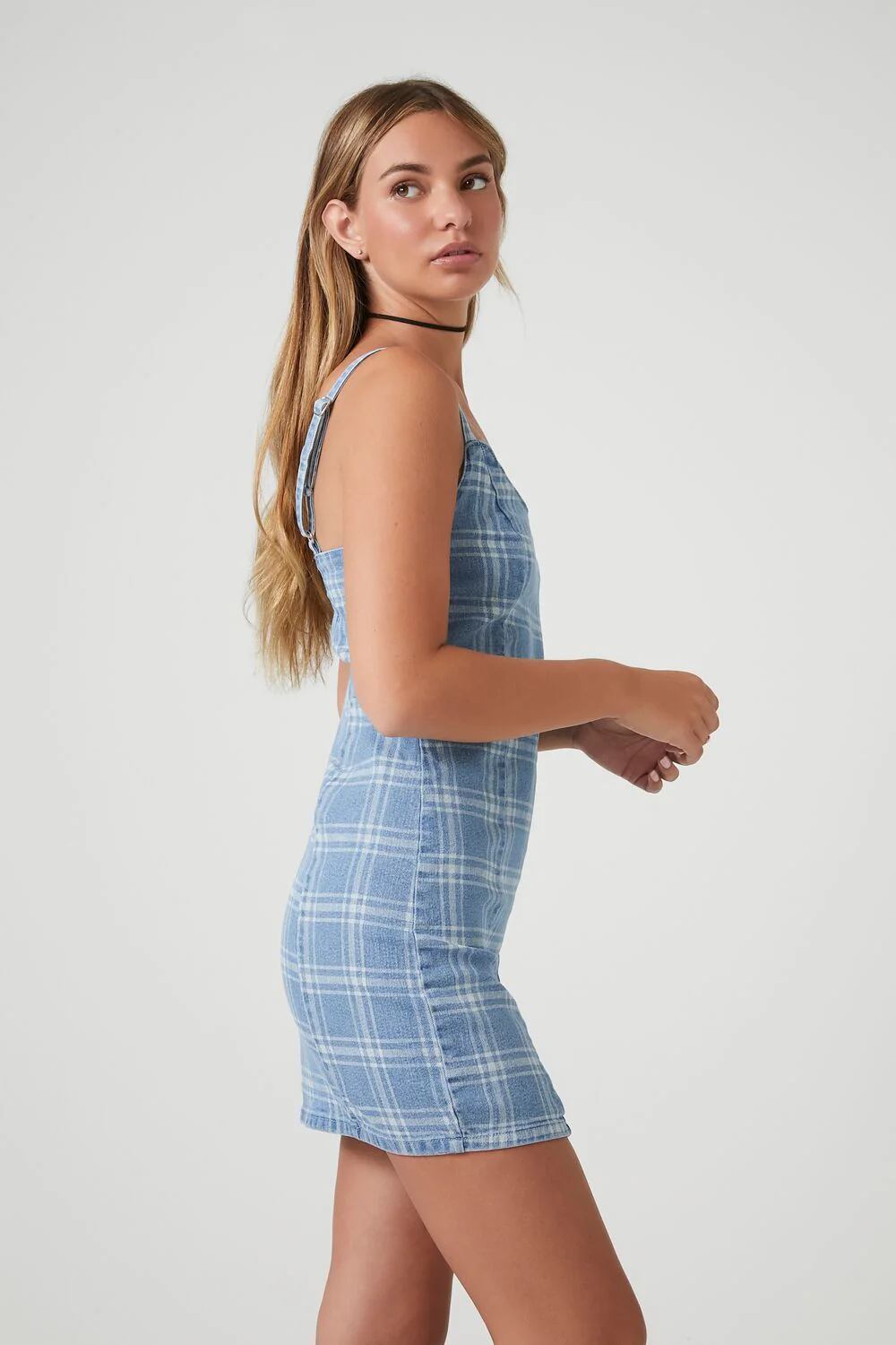 Plaid Cami Mini Dress - Image 2