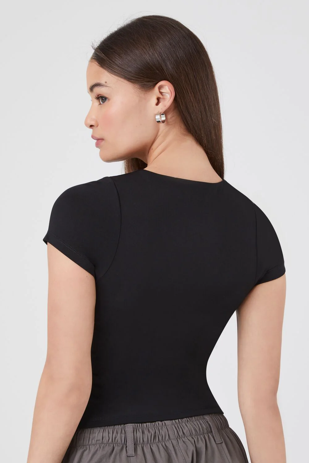 Fitted V-Neck Tee - Image 3
