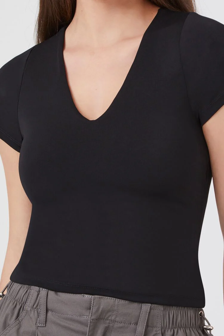 Fitted V-Neck Tee - Image 5