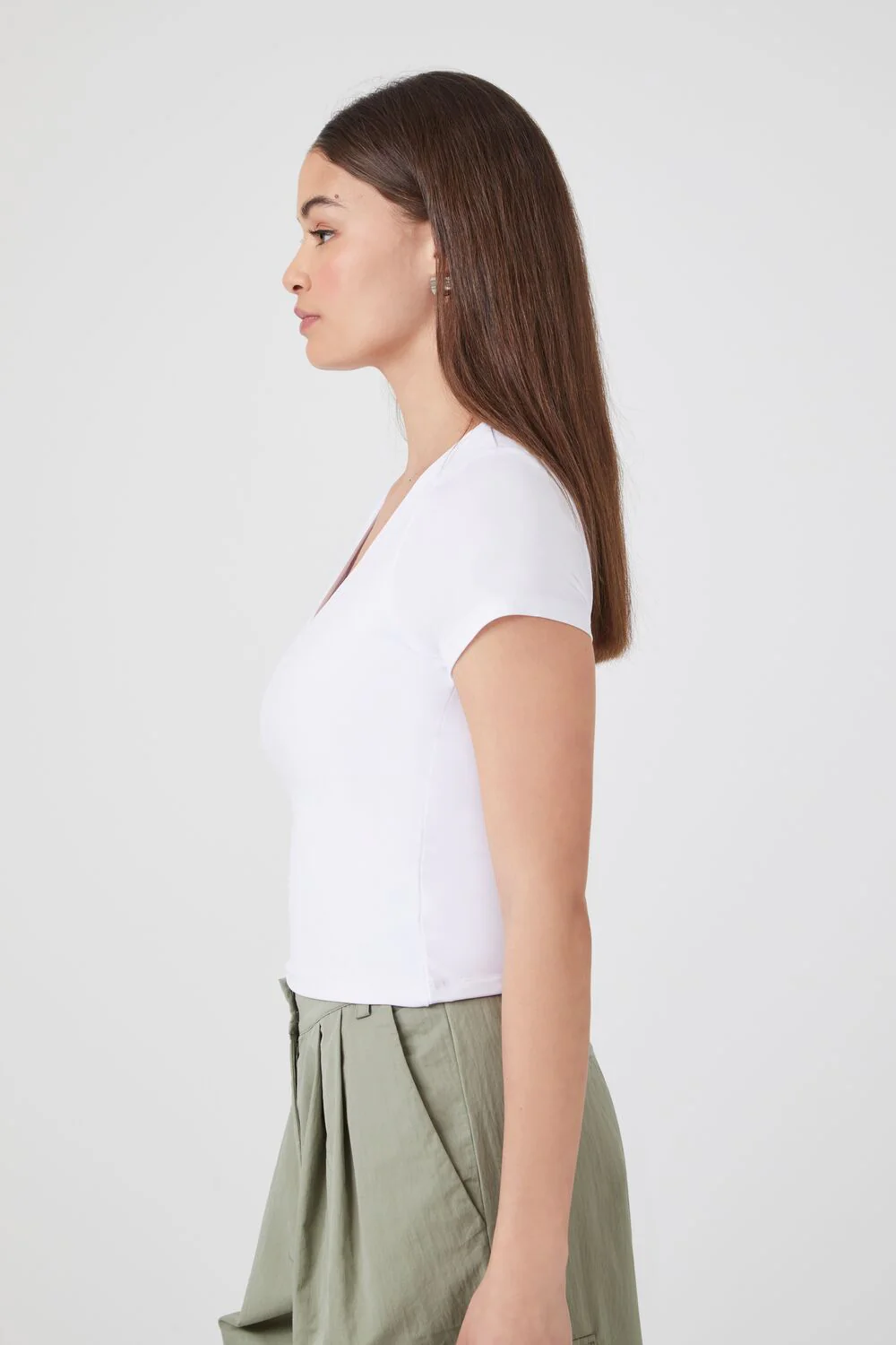 Fitted V-Neck Tee - Image 7