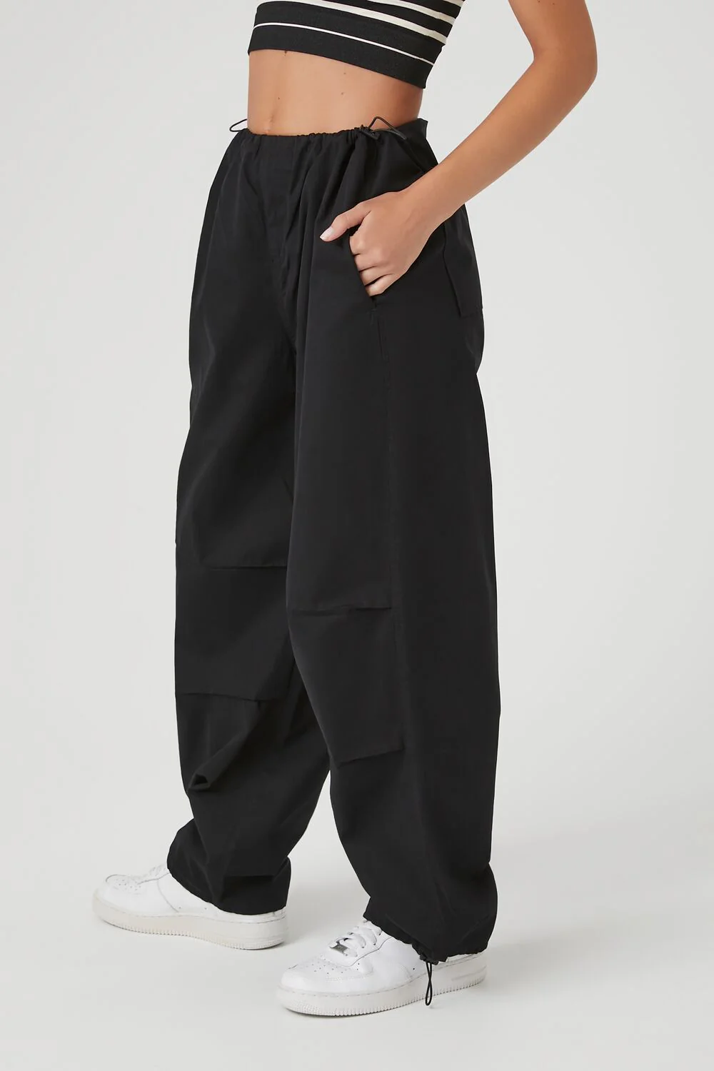 Toggle Drawstring Parachute Pants - Image 3