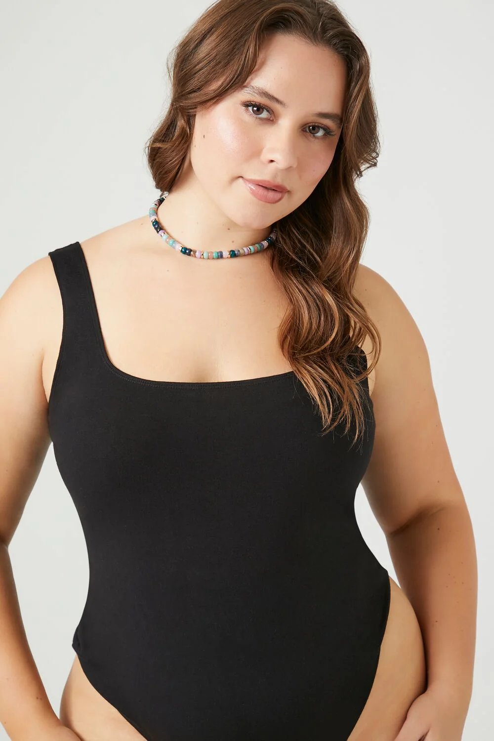 Plus Size Square-Neck Tank Bodysuit - Image 5