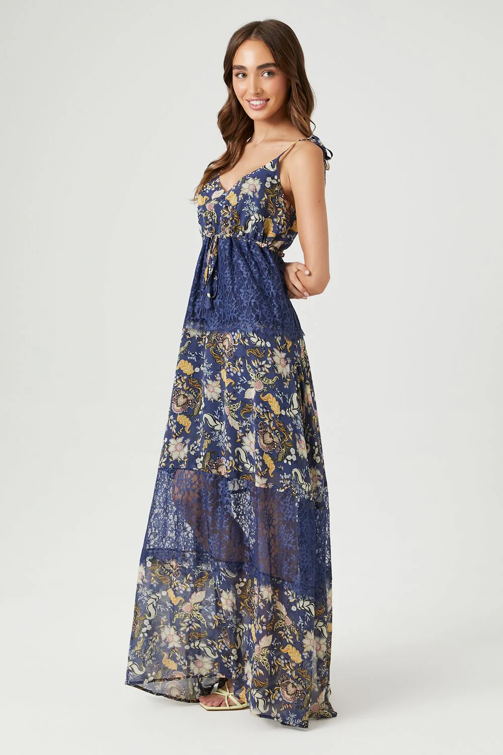 Chiffon Ornate Print Maxi Dress - Image 2