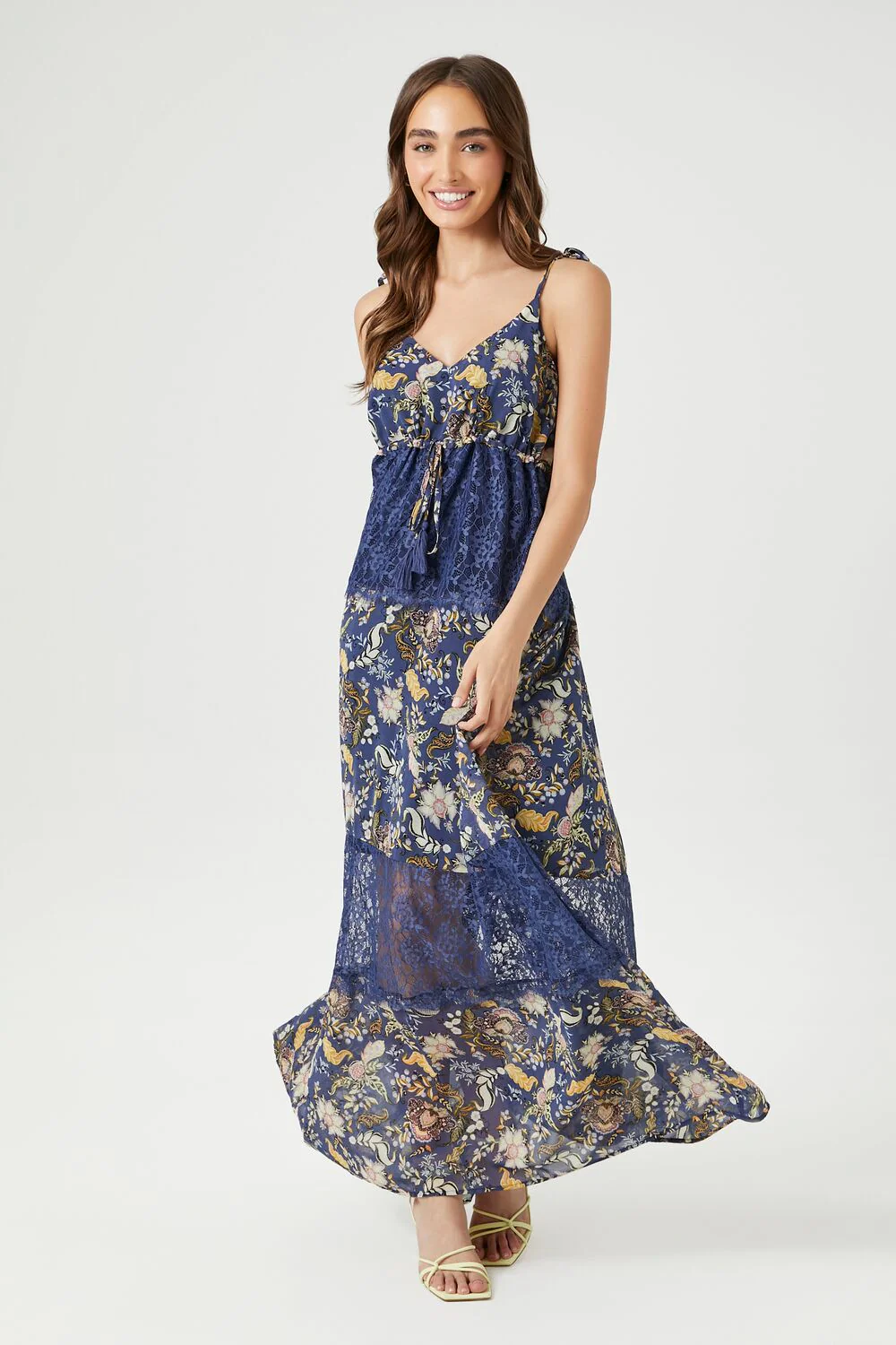 Chiffon Ornate Print Maxi Dress - Image 4