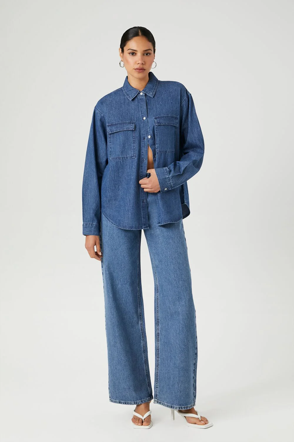 Denim Long-Sleeve Shirt - Image 4