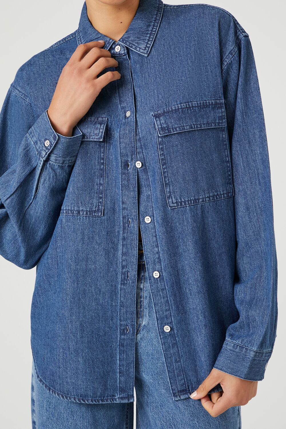 Denim Long-Sleeve Shirt - Image 5
