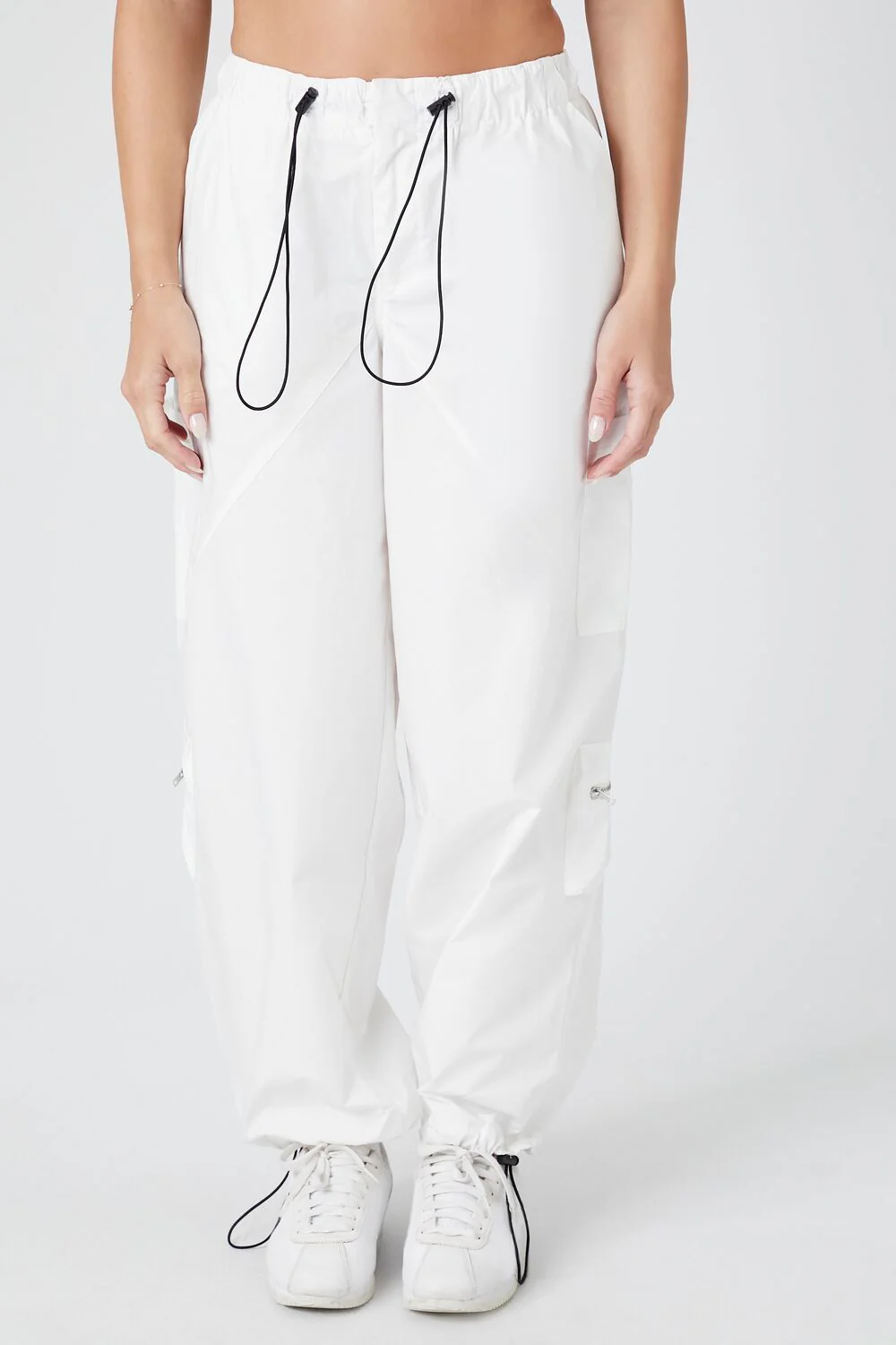 Toggle Drawstring Poplin Joggers - Image 2
