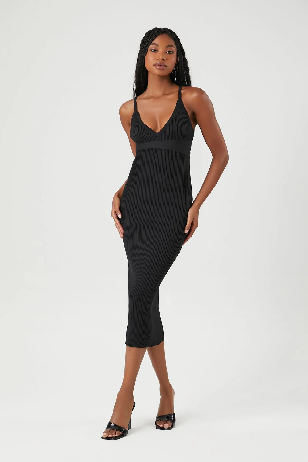 V-Neck Cami Midi Dress - Image 4