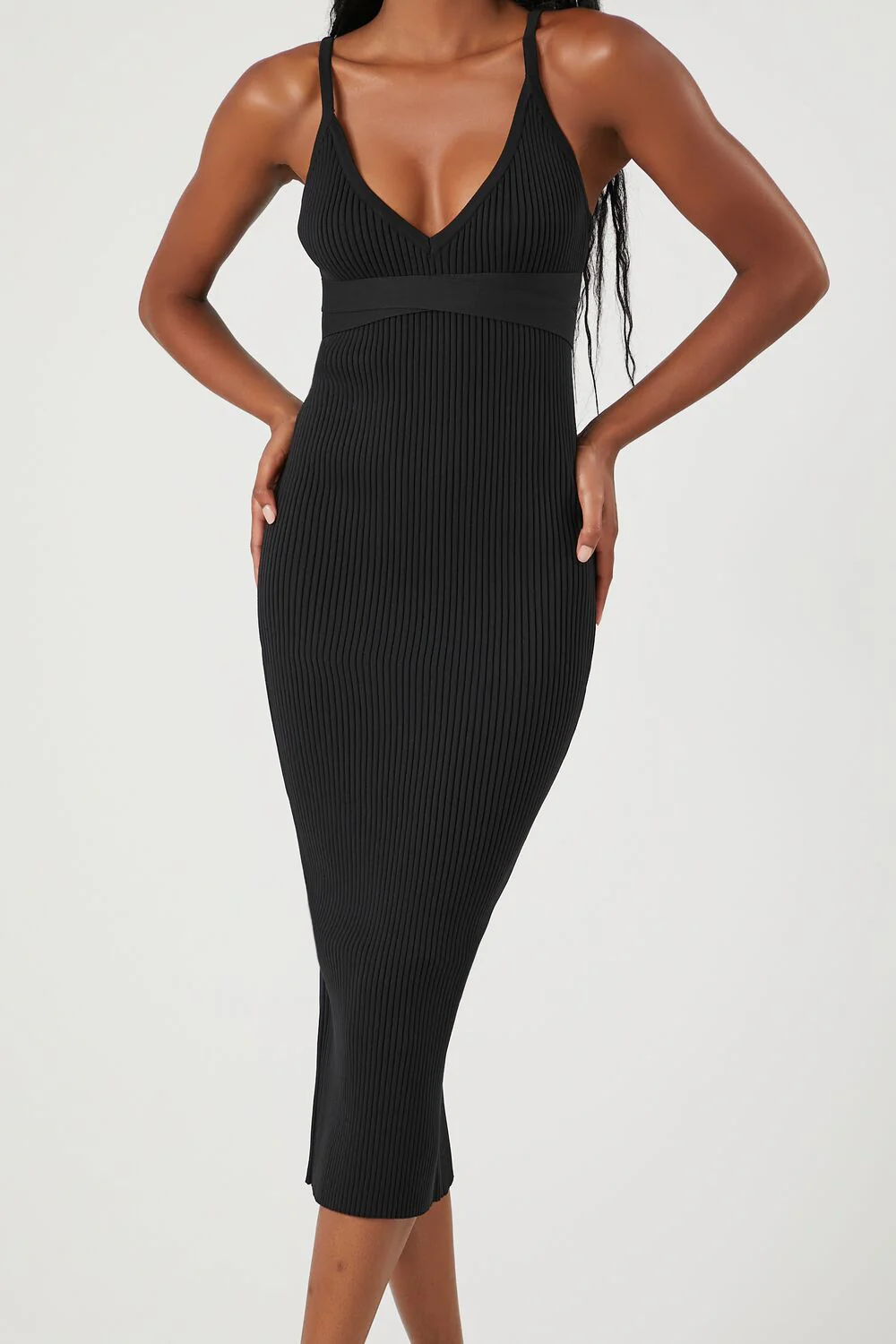 V-Neck Cami Midi Dress - Image 5