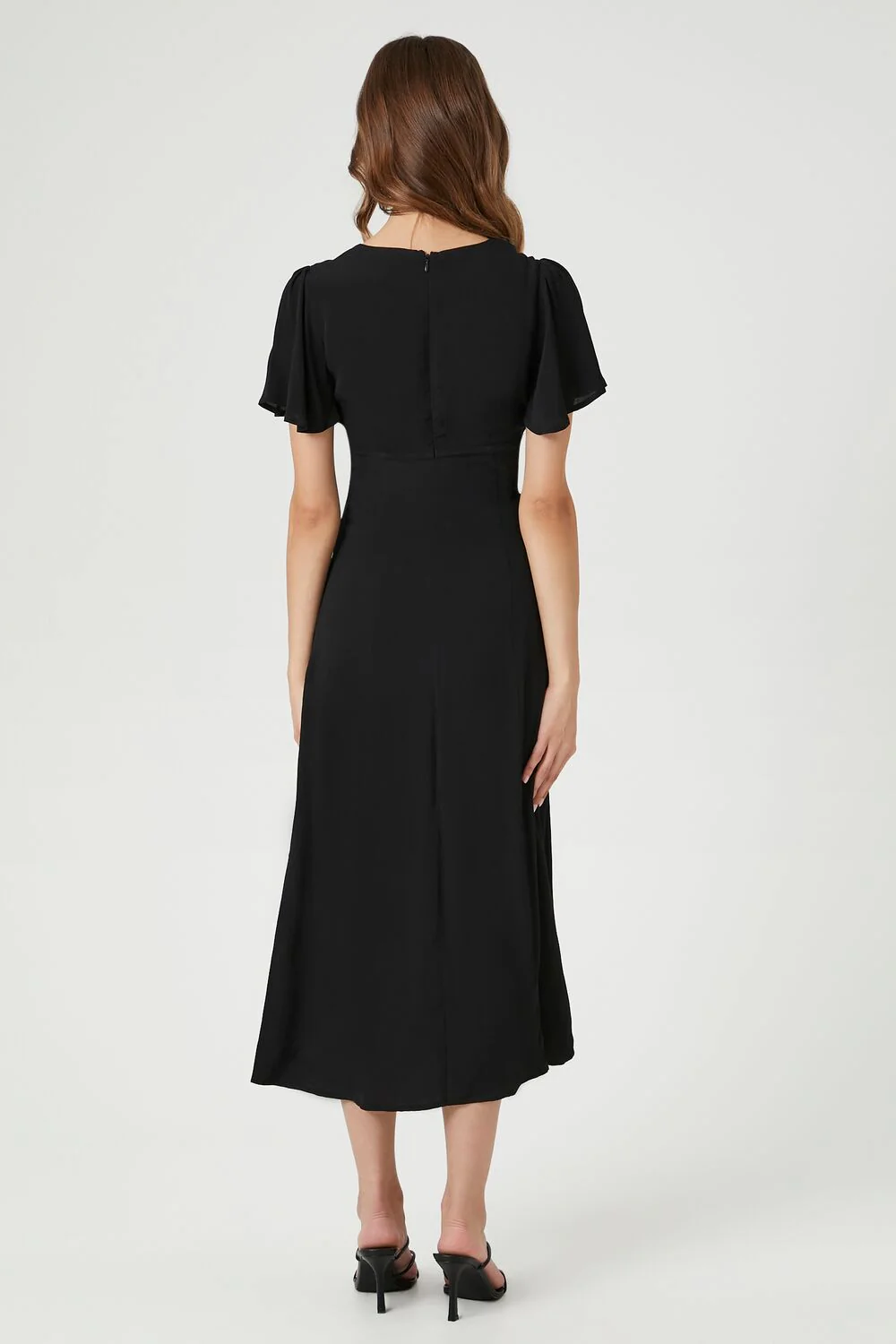 Flounce-Sleeve Midi Dress - Image 3
