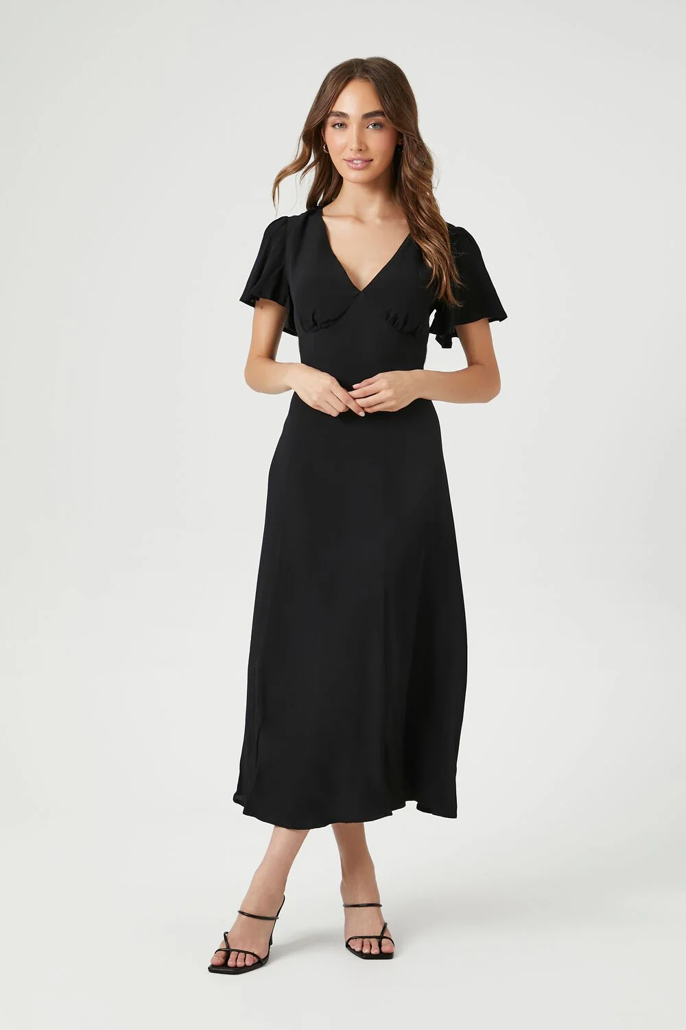 Flounce-Sleeve Midi Dress - Image 4