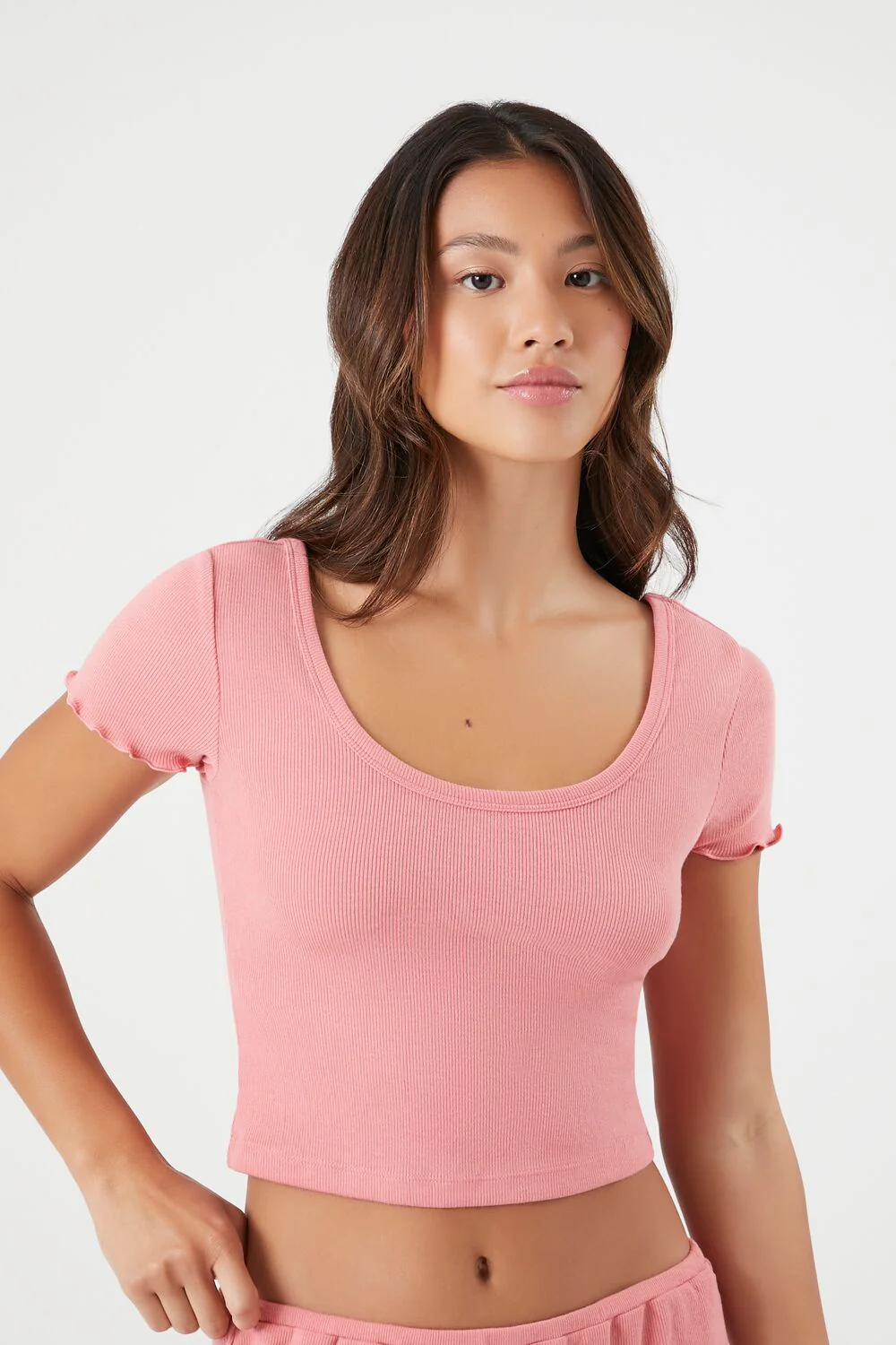 Lettuce-Edge Tee & Pajama Shorts Set - Image 5