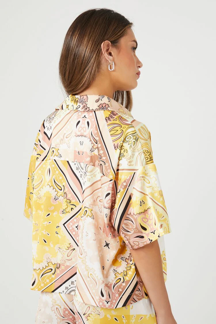 Paisley Cropped Shirt - Image 3