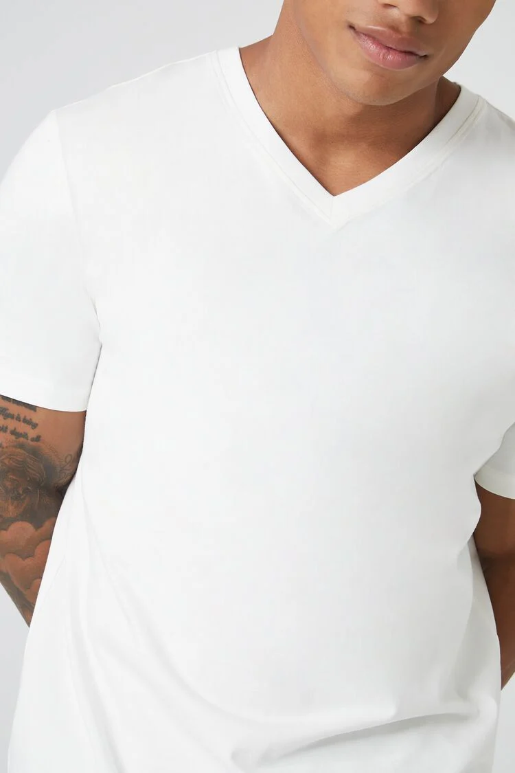 100% Cotton V-Neck Tee - Image 10