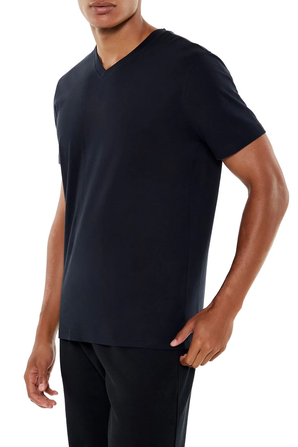 100% Cotton V-Neck Tee - Image 3