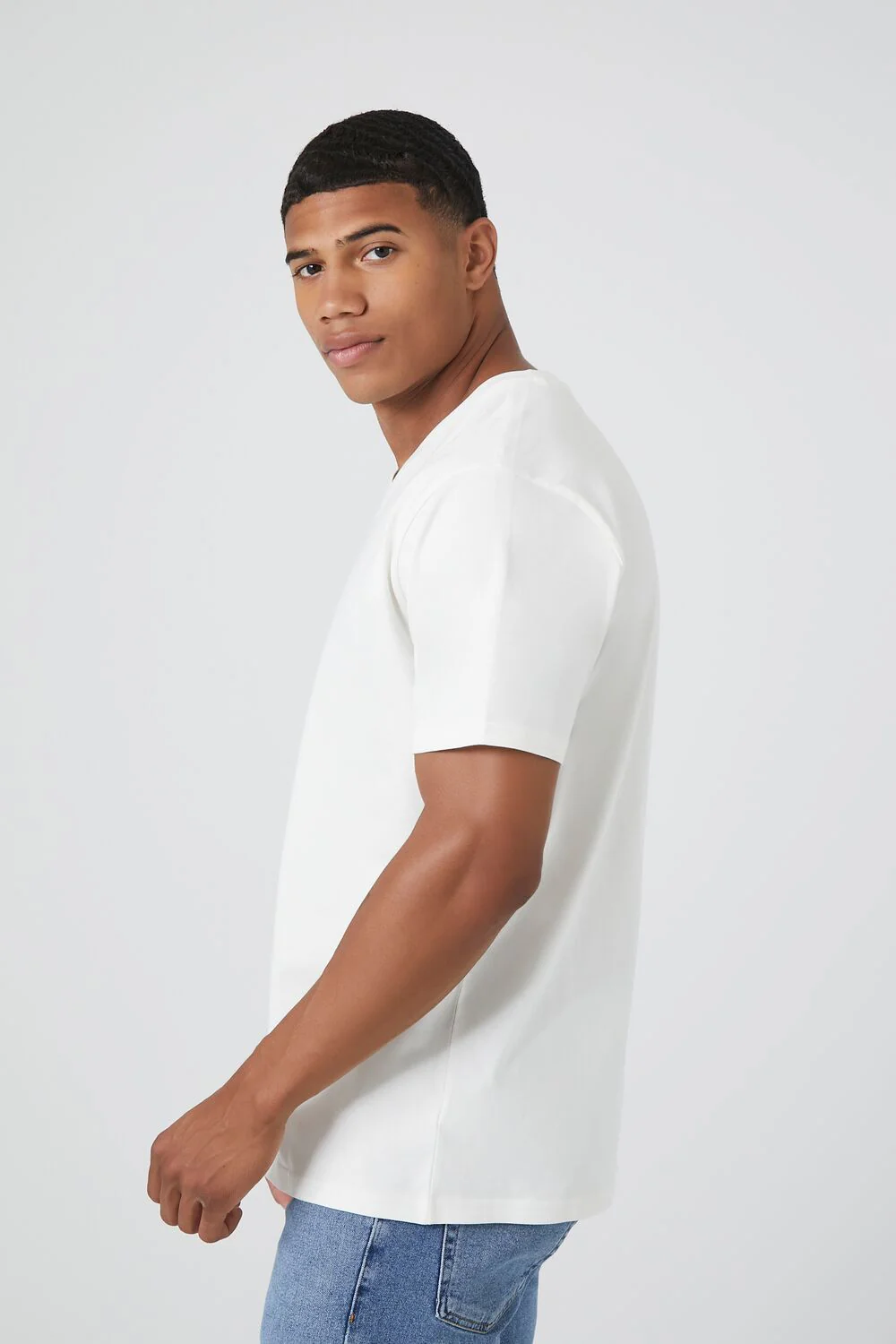 100% Cotton V-Neck Tee - Image 7