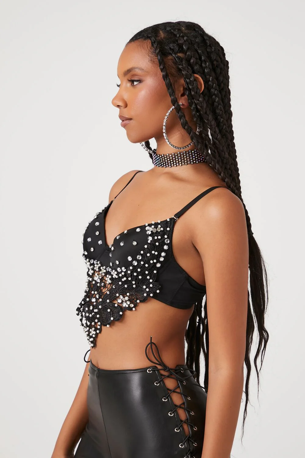 Faux Gem & Pearl Bustier Cami - Image 3