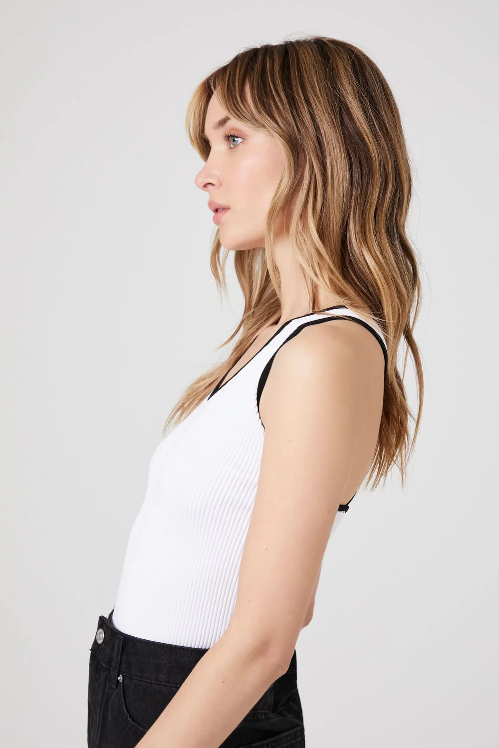Ribbed Knit Crisscross Top - Image 2