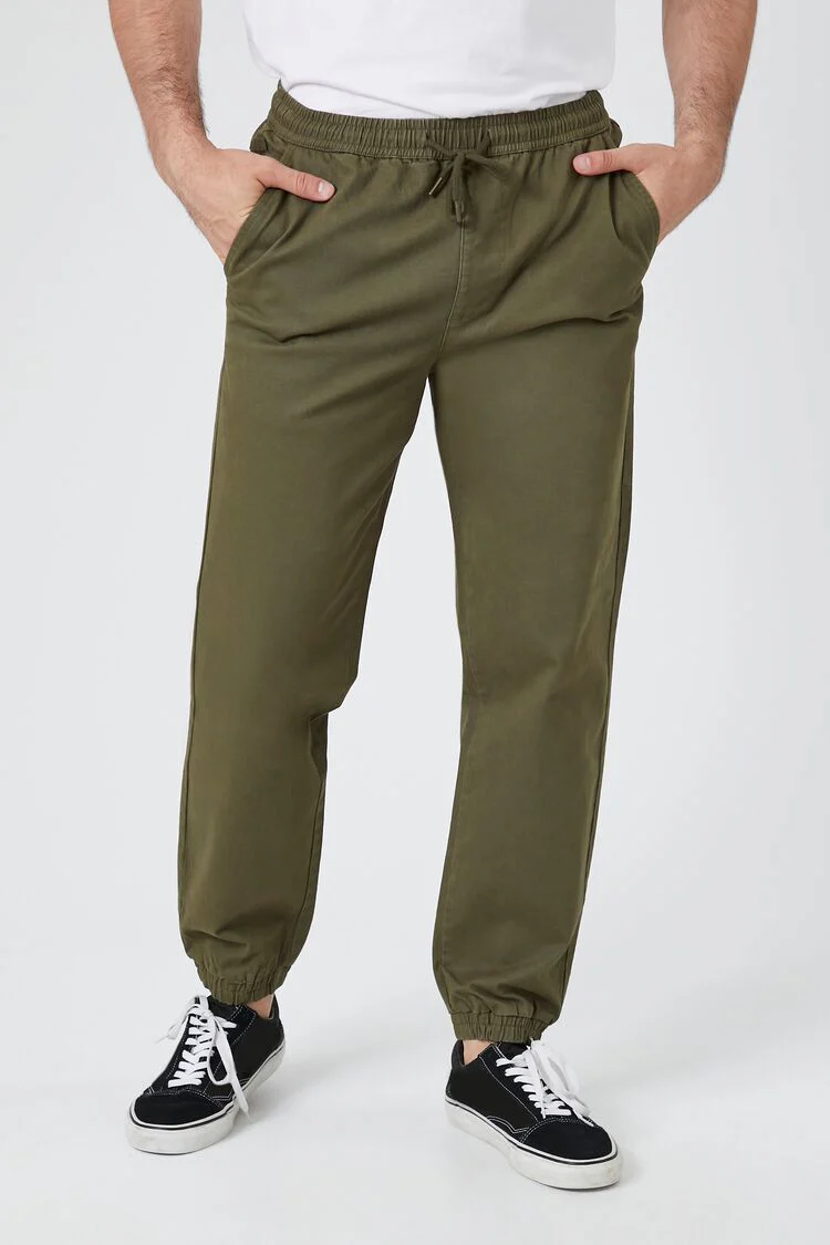 Twill Drawstring Joggers - Image 7