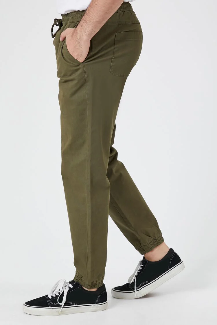 Twill Drawstring Joggers - Image 8
