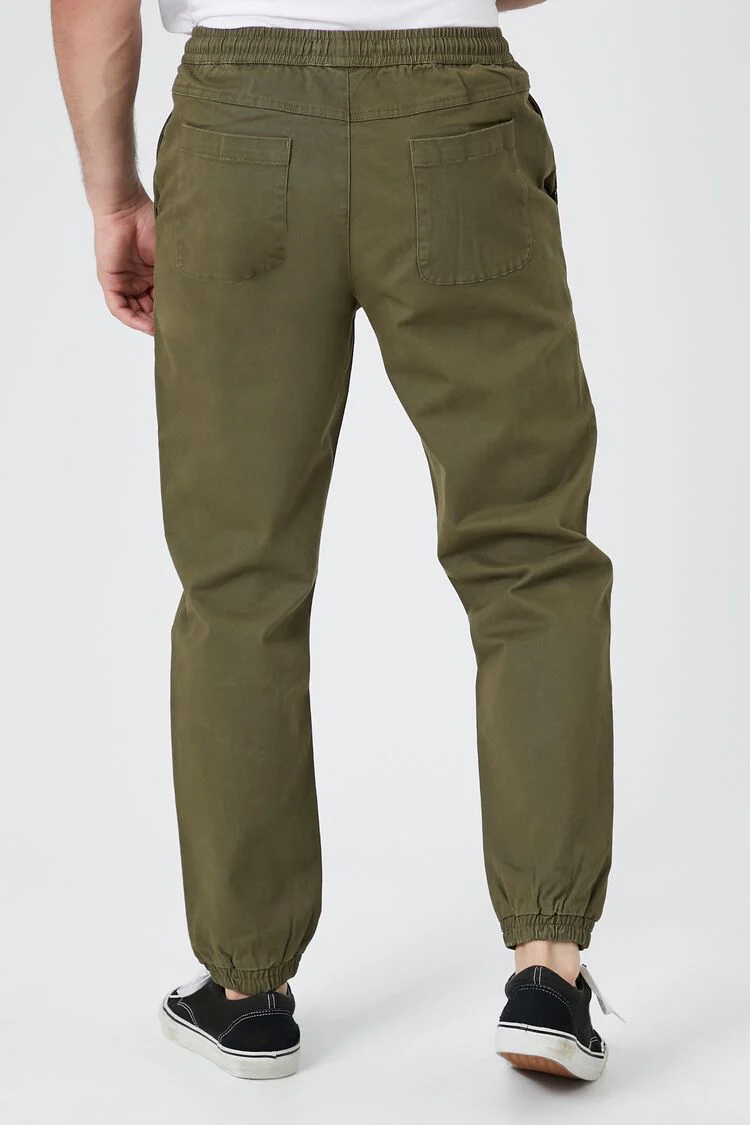 Twill Drawstring Joggers - Image 9
