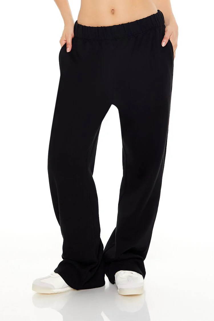 French Terry Wide-Leg Pants - Image 25